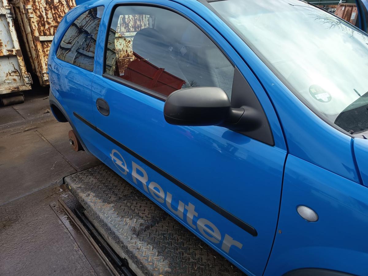 Opel Corsa C 3t&uuml;rer original T&uuml;r rechts Beifahrer Z20A Arubablau Bj 2001