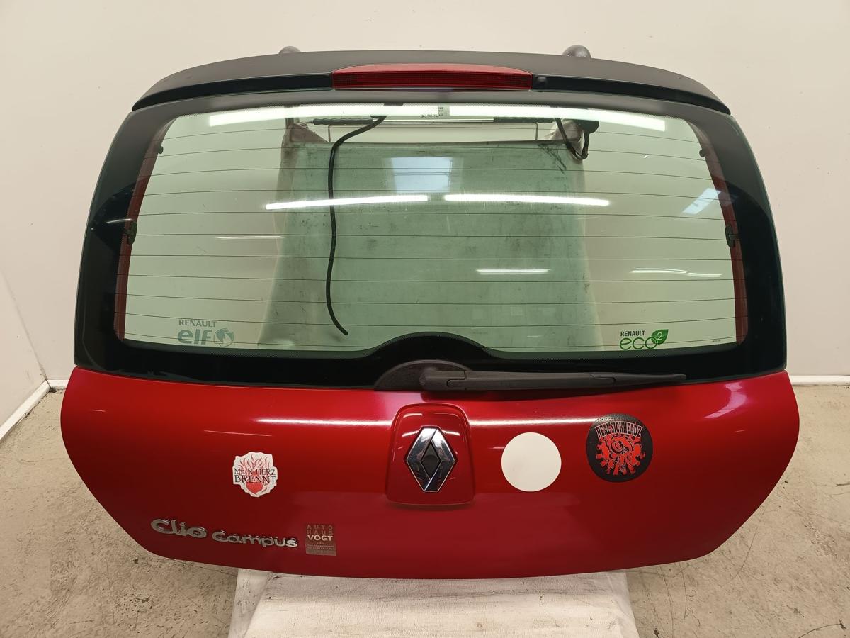 Renault Clio II Campus bis 2012 original Heckklappe mit Scheibe OV727 RED BRISK