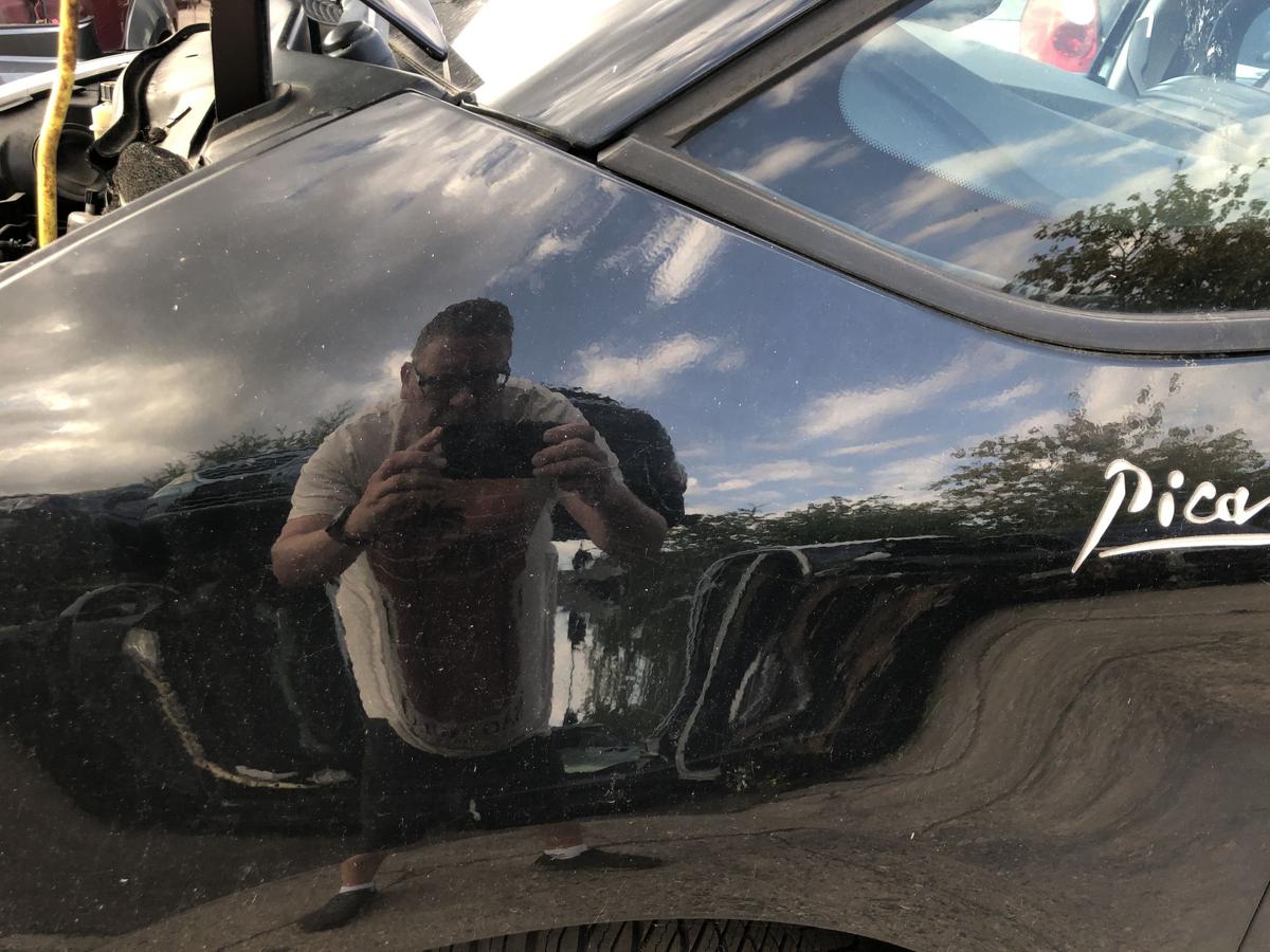 Citroen C4 Grand Picasso Kotfl&uuml;gel vorn links Fahrer Seitenwand EXY Onyx Schwarz