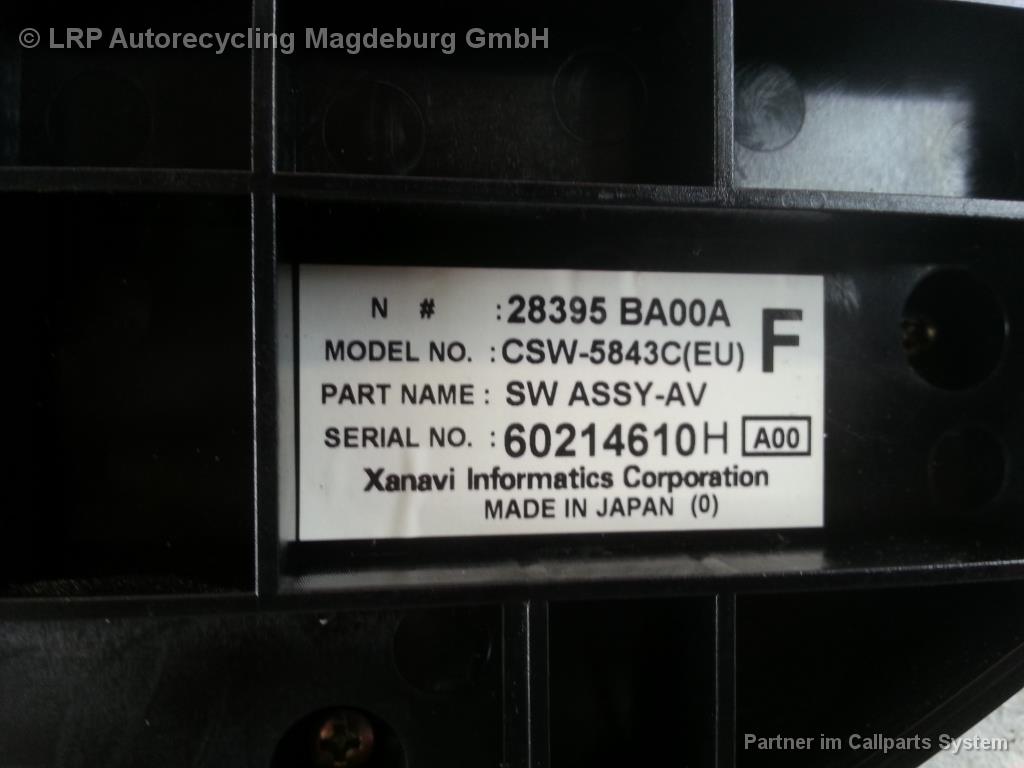 Nissan Primera P12 Traveler Klimabedienung Radio 28395BA00A XANAVI