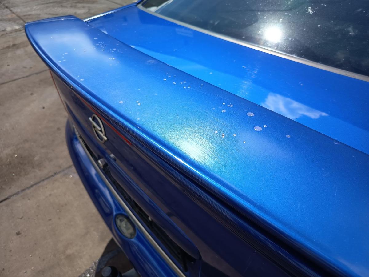 Opel Astra G Coupe original Heckklappe mit Spoiler 2KU Europablau Bj2002