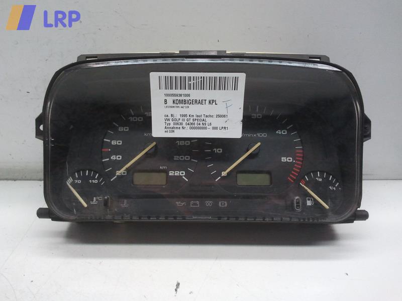 VW Golf III Bj.1995 Kombiinstrument 616.055.3028 Motometer