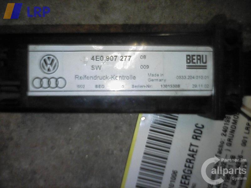 Audi A8 4E Bj.2002 Steuergerät RDC 4E0907277 Beru 053320401001