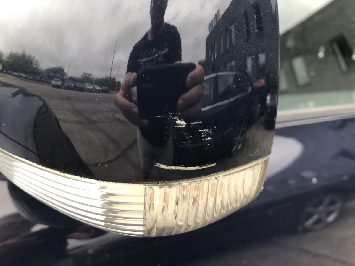 VW Touareg 7L Au&szlig;enspiegel links Seitenspiegel elek anklapp LA5G Perlblau