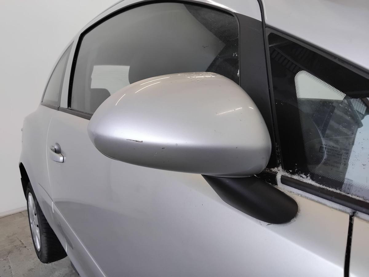 Opel Corsa D orig Au&szlig;enspiegel rechts elektrisch 3polig BJ07 2AU Starsilber III