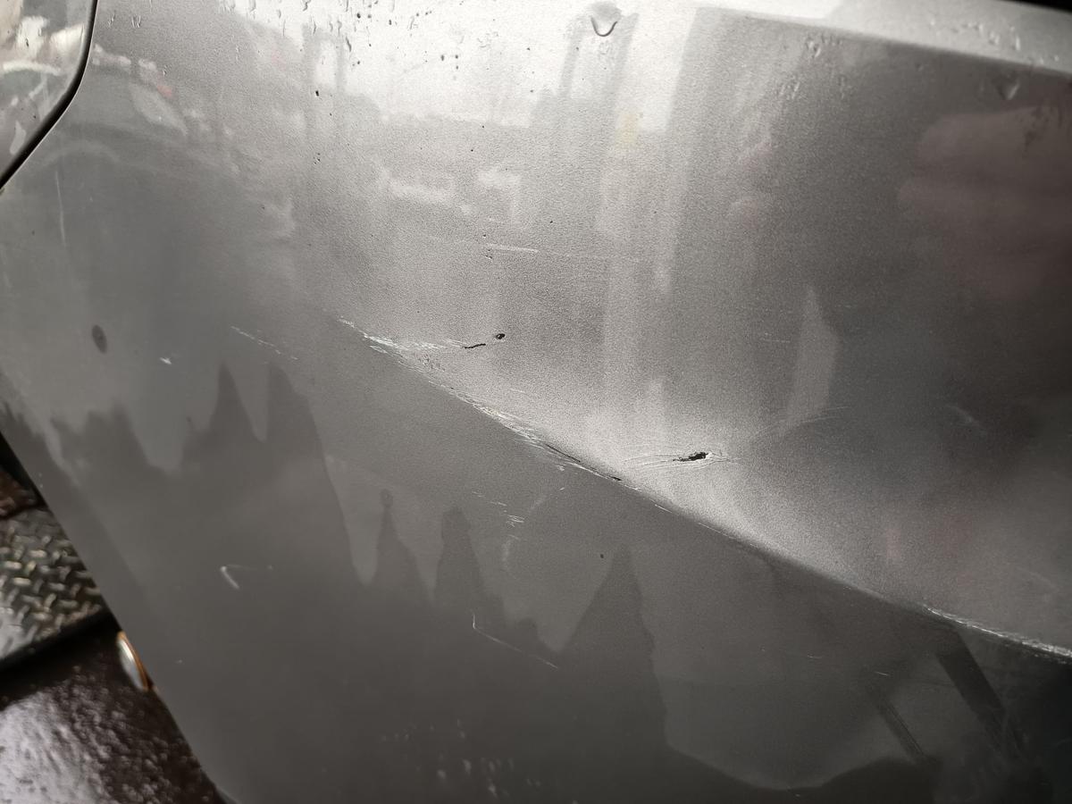 Renault Megane III Kombi orig Sto&szlig;stange hinten PDC TEKNG grau Bj 2010