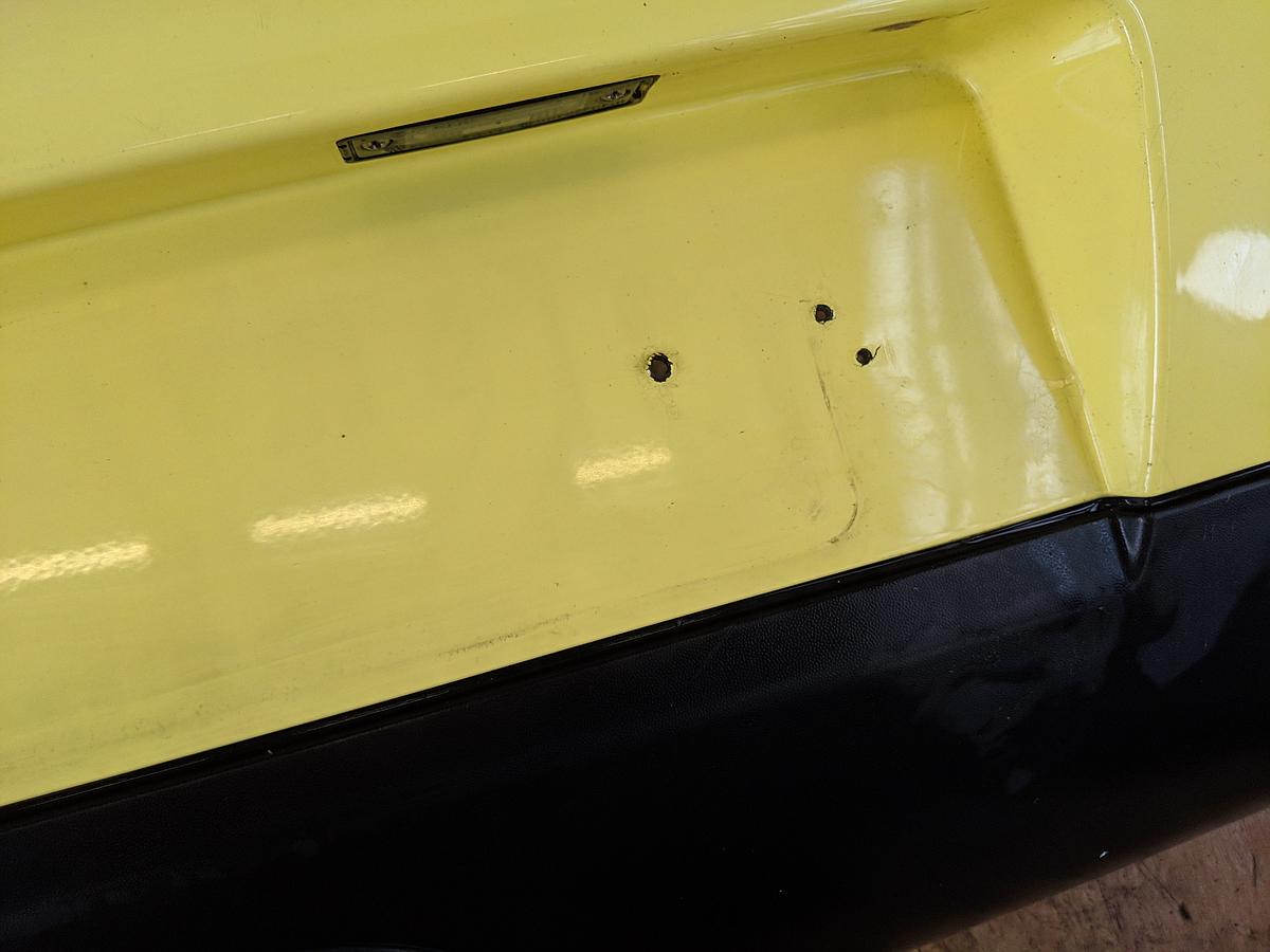 VW Lupo GTI FSI OE Stoßfänger hinten LD1B Yellow 6X0807421F