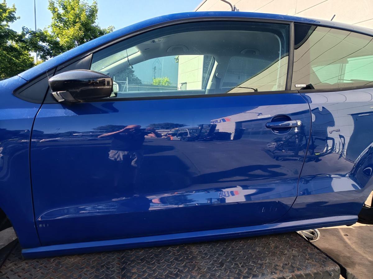 VW Polo 6R orig Tür links 3türer Fahrertür LD5E Blau Bj 2011