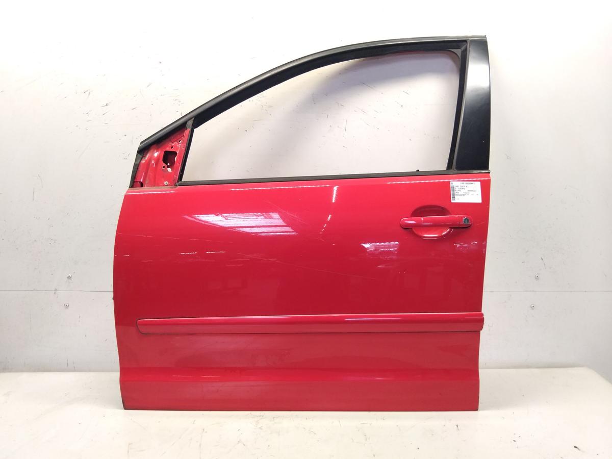 VW Polo 9N3 T&uuml;r vorn links Fahrert&uuml;r 5-t&uuml;rig LP3G Flashrot BJ2005