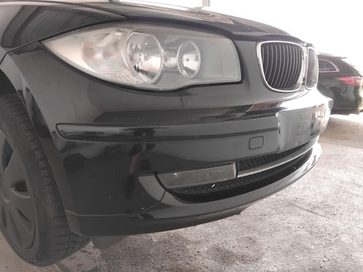 BMW 1er E81 E87 original Sto&szlig;stange Sto&szlig;f&auml;nger vorn 668 SCHWARZ II LCI BJ2008