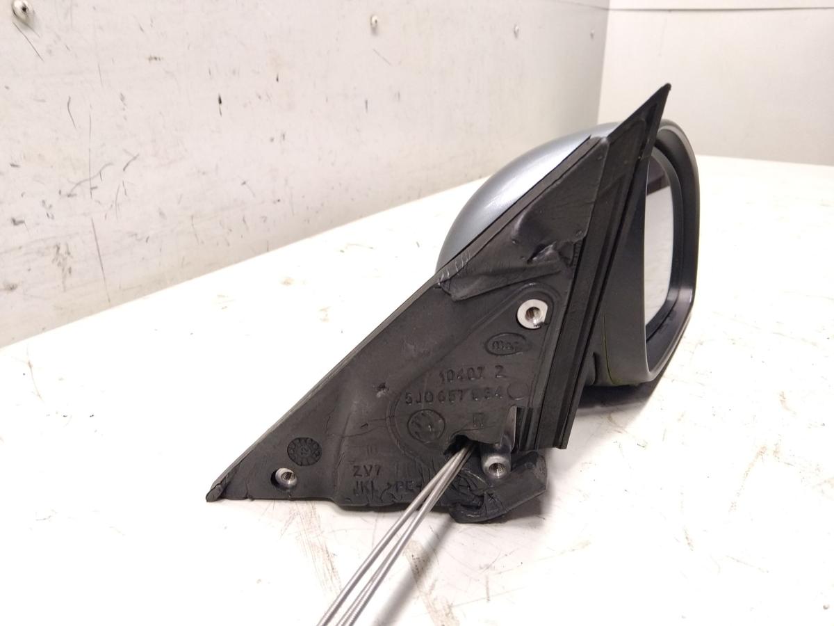 Skoda Fabia 2 5J Facelift orig Au&szlig;enspiegel rechts manuell BJ2013 LF8L Platingrau