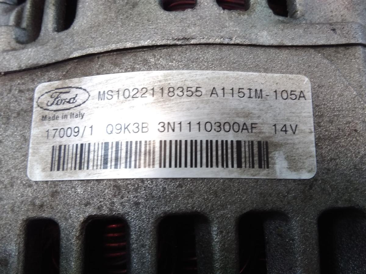 Ford Focus 2 Facelift original Lichtmaschine Generator 1.4 59kw Bj.2009
