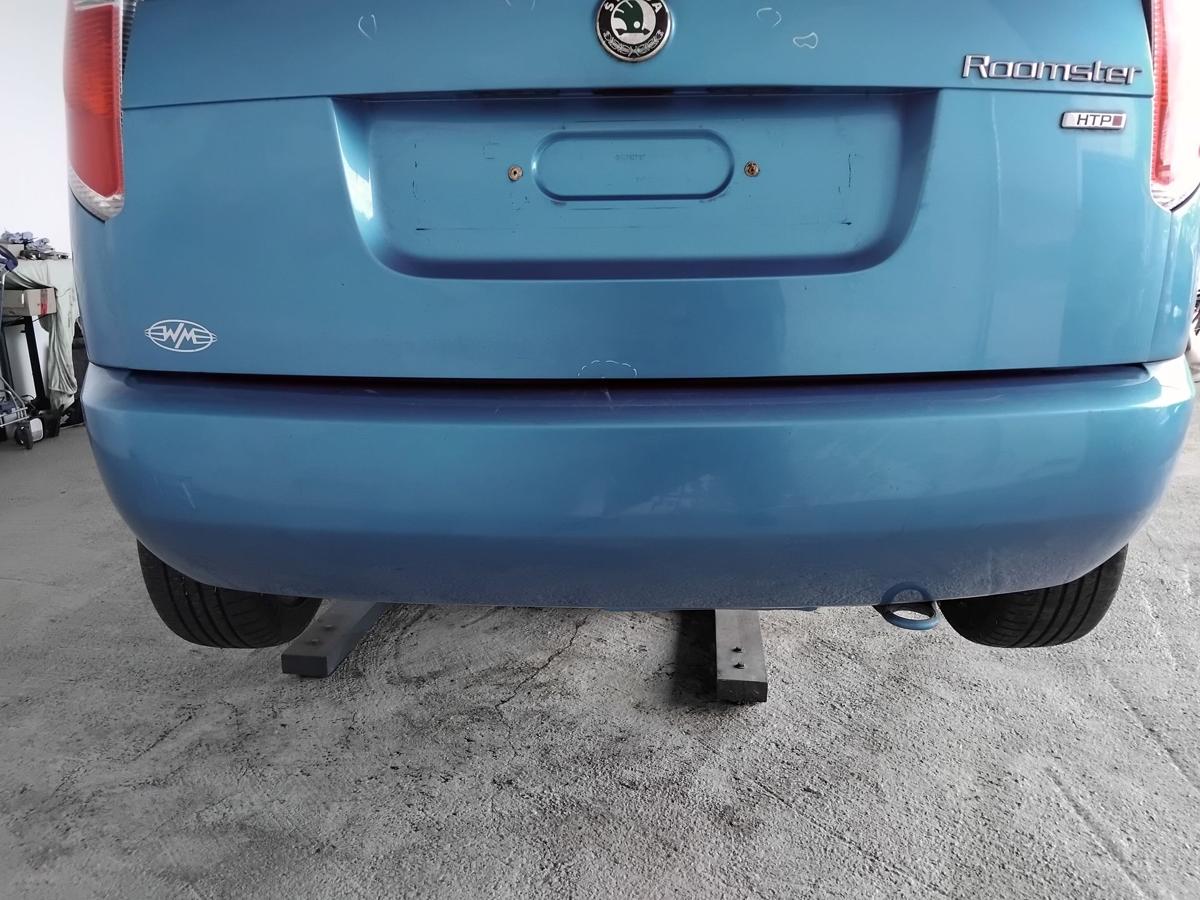 Skoda Roomster 5J original Stoßfänger Stoßstange hinten BJ2009 LF5S Indigoblaumetallic