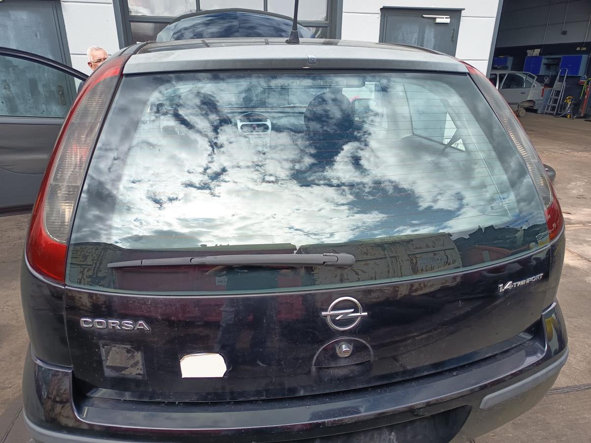 Opel Corsa C original Heckklappe mit Scheibe Z20R Saphirschwarz Bj 2003