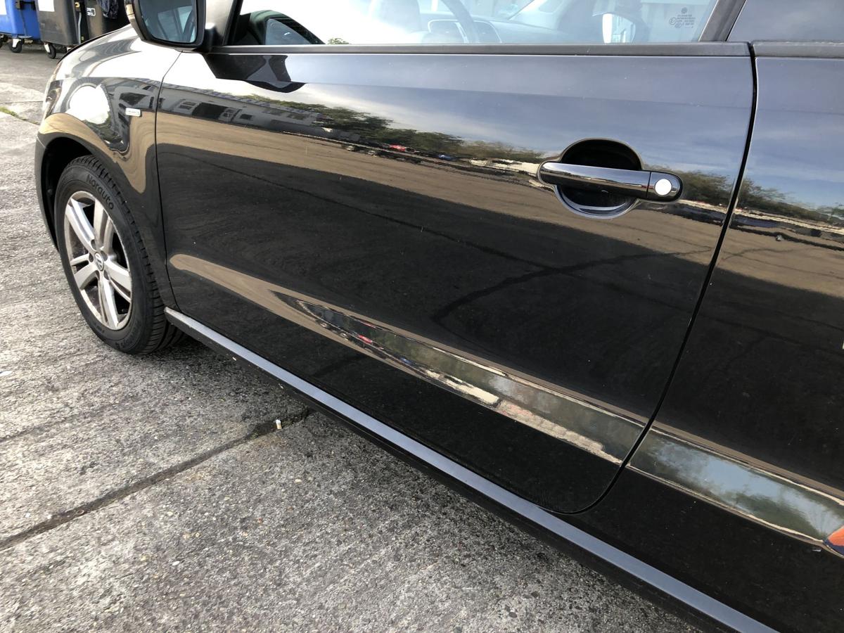 VW Polo 6R Tür vorn links Fahrertür nur für 3 türer LC9X Deep Black Perl