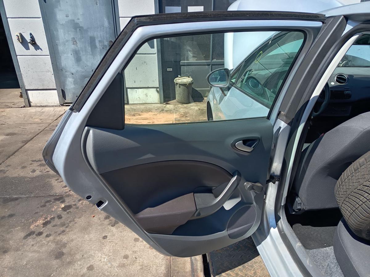 Seat Ibiza 6J original T&uuml;r Roht&uuml;r hinten links LS7Y Luna Silber Baujahr 2010
