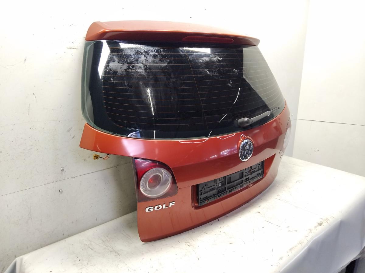 VW Golf Plus 5M Heckklappe LA3X Sunsetred mit Heckscheibe BJ2006 Rost
