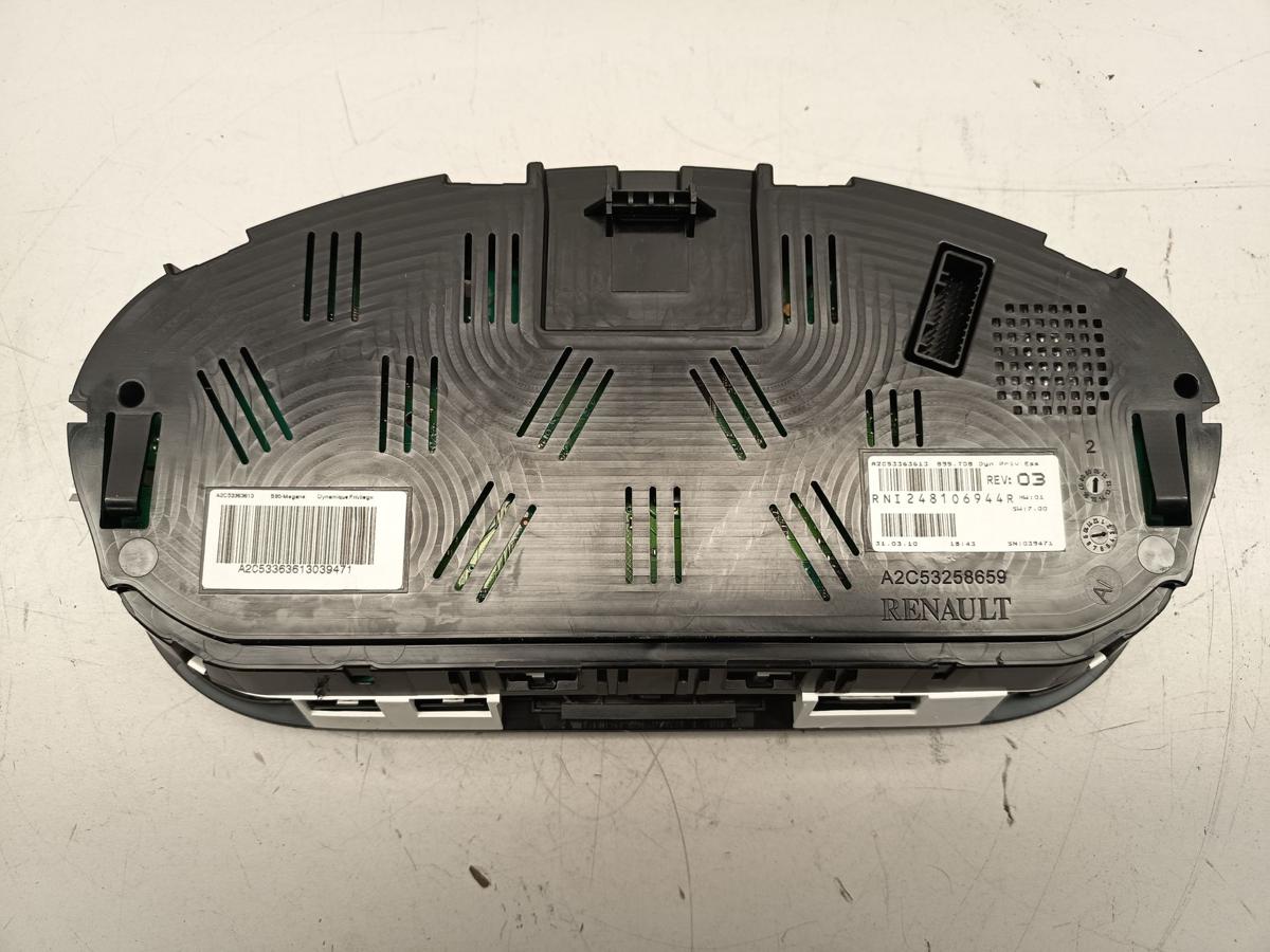 Renault Megane III original Kombiinstrument Tacho 248106944R Baujahr 2010