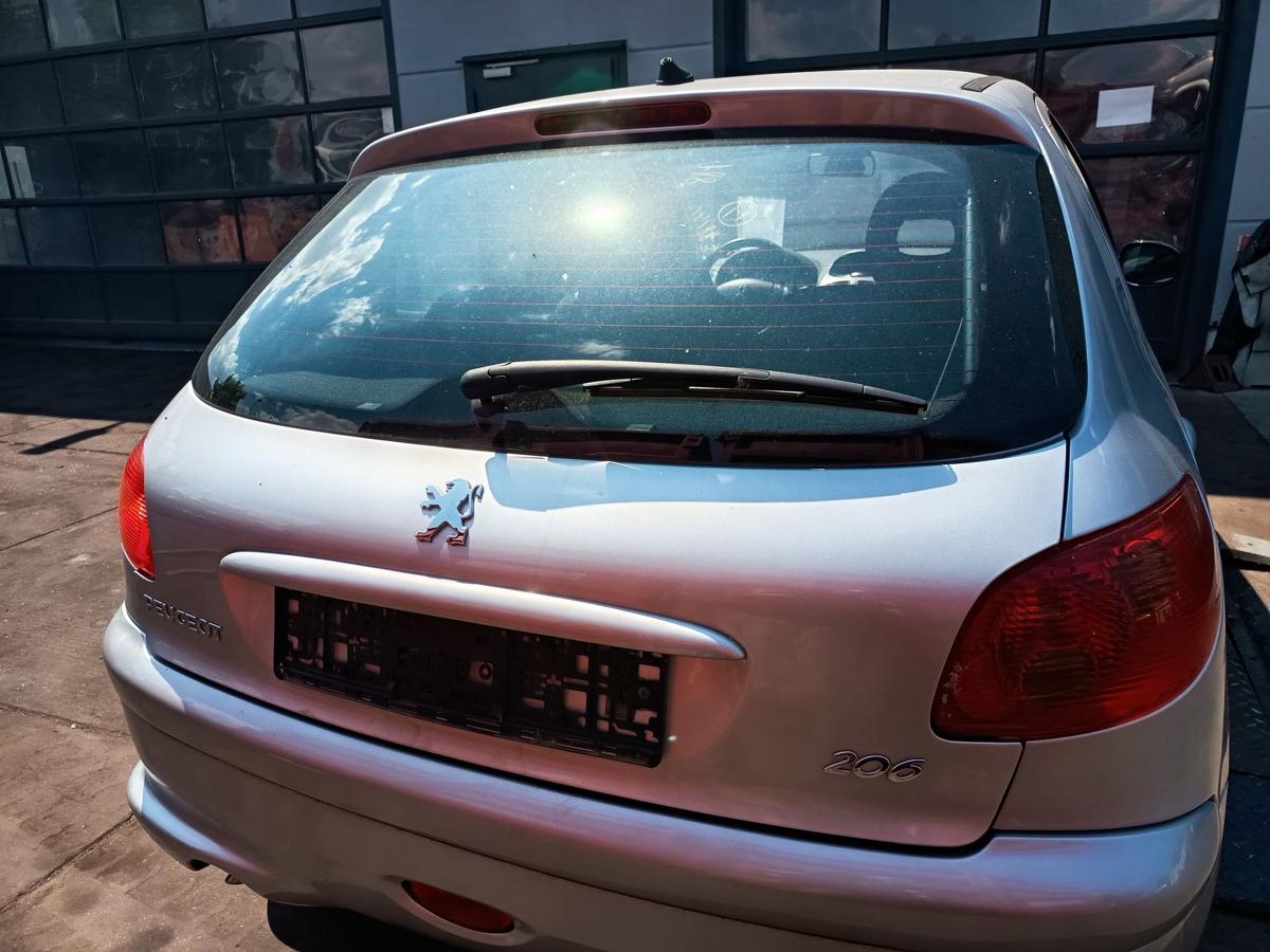 Peugeot 206 orig Heckklappe mit Scheibe Kofferraum 5trg EZR Silber Bj 2005