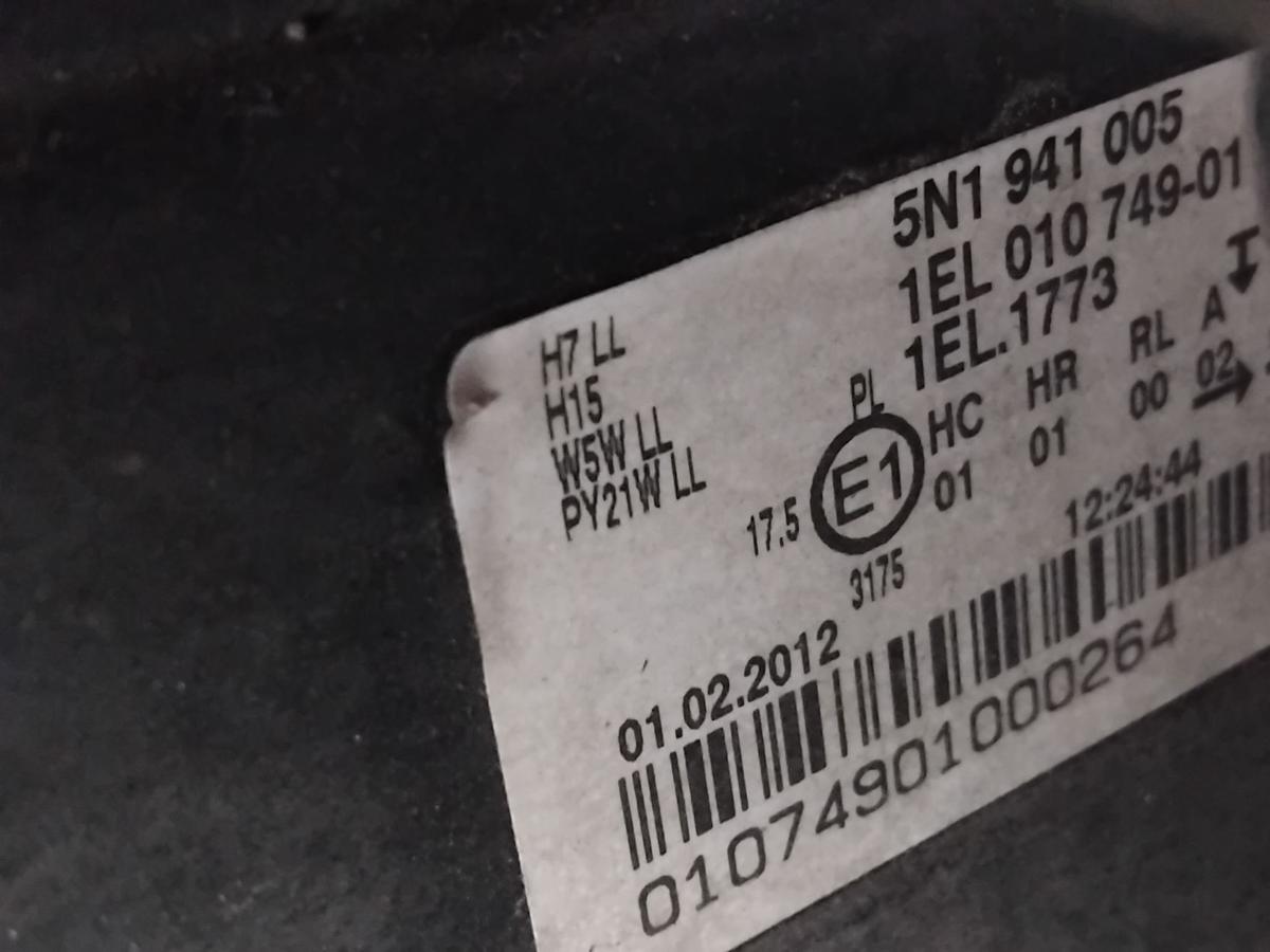 VW Tiguan 5N2 orig Scheinwerfer links Facelift Hella Halogen 5N1941005 BJ2012