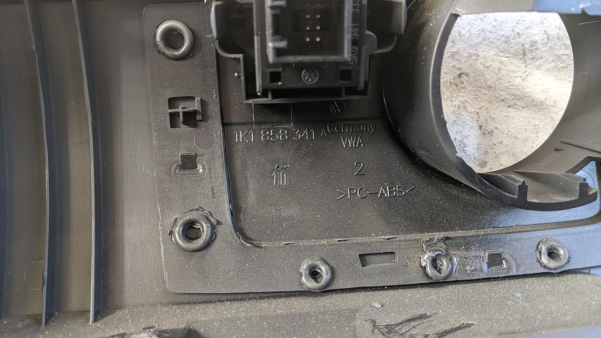 VW Golf 6 VI 1K Verkleidung Blende Lichtschalter Fach 5K1858367C