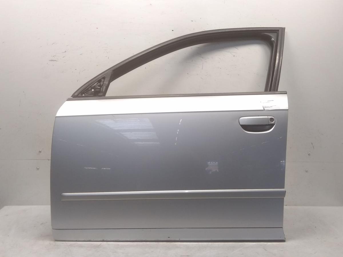 Audi A4 8E B7 Tür vorn links Fahrertür LY7W lichtsilbermetallic BJ2005
