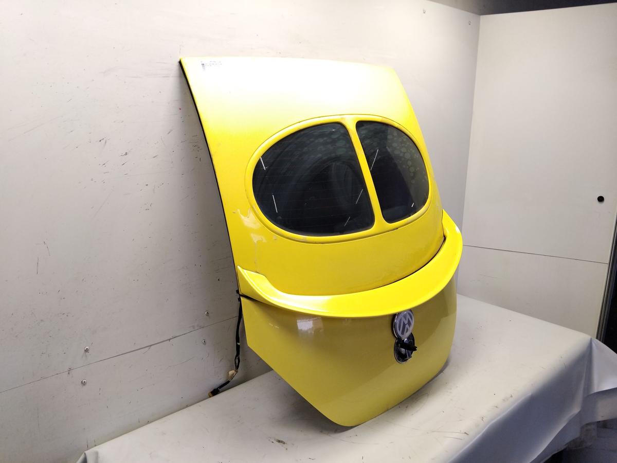 VW New Beetle Heckklappe gelb LD1B mit Heckscheibe und Spoiler Bj.1998