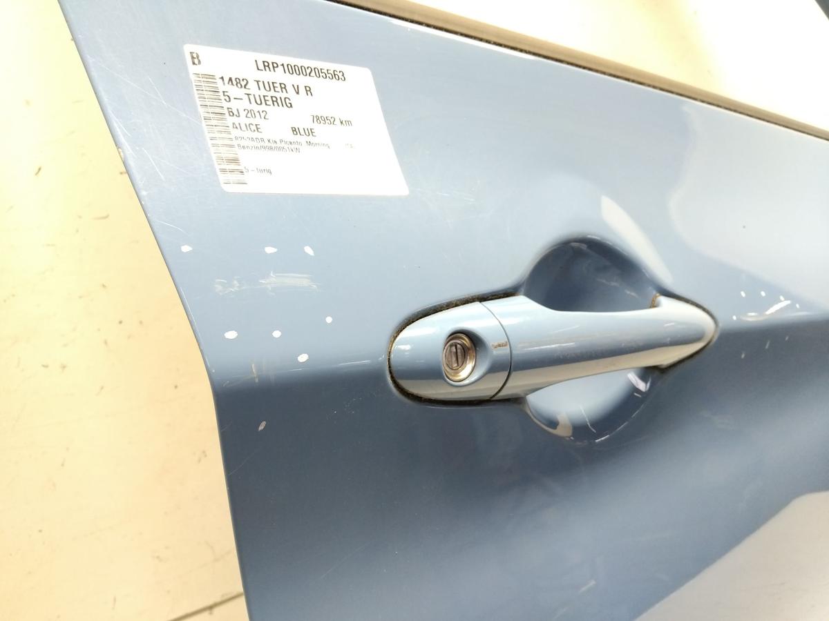 Kia Picanto II TA T&uuml;r vorn rechts Beifahrert&uuml;r 5-t&uuml;rig ALICE BLUE BJ2012