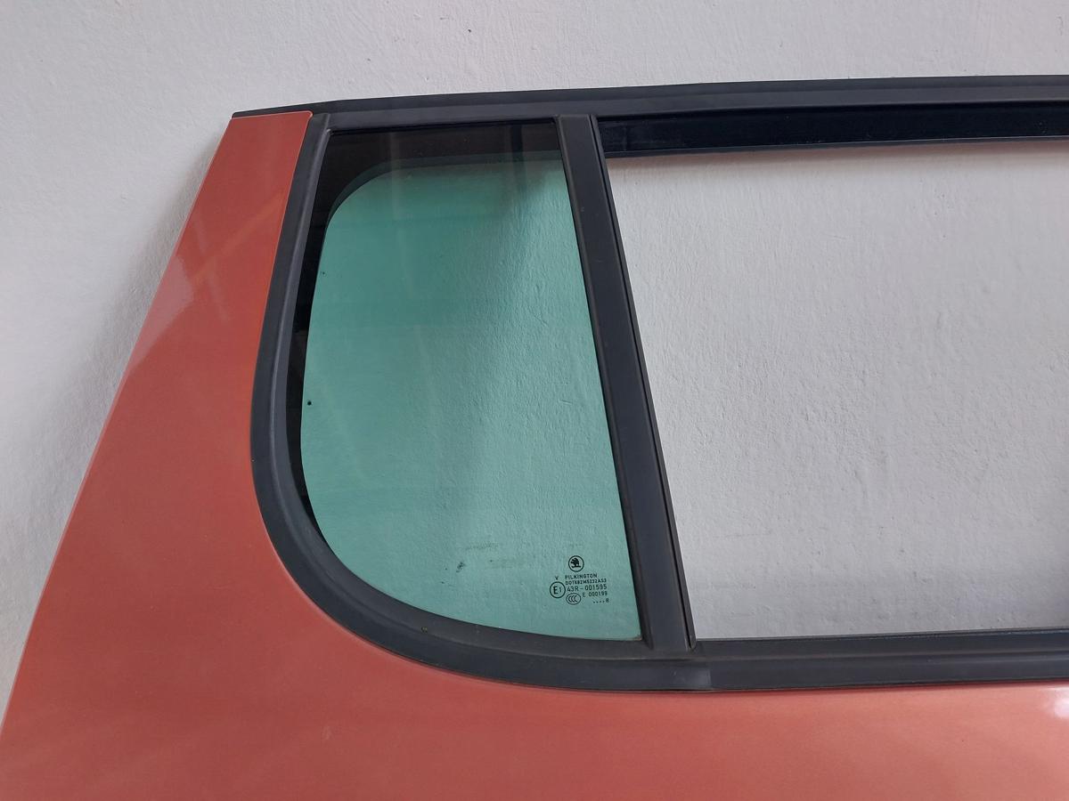 Skoda Fabia 5J T&uuml;r hinten rechts Fondt&uuml;r Rohbau LF3H Tangerine 06-14 5trg