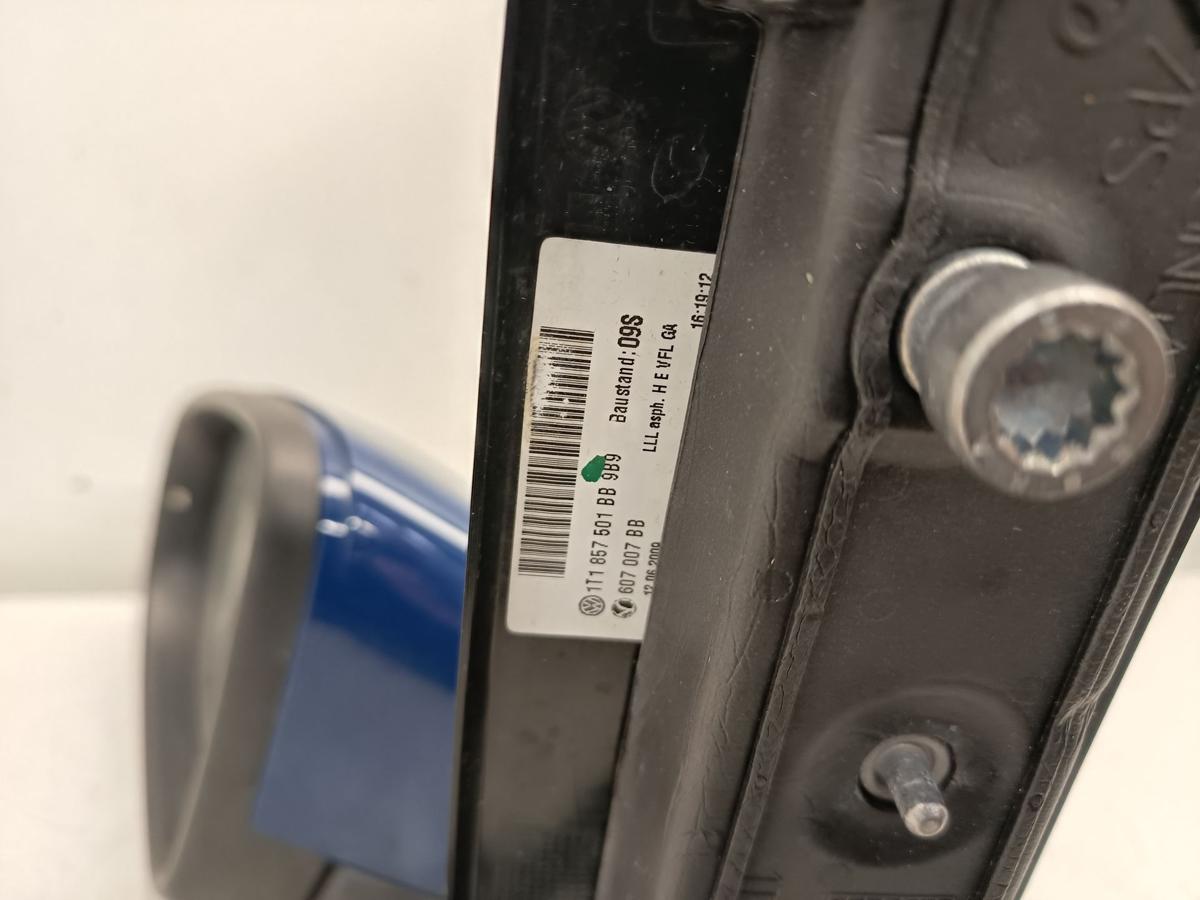VW Touran GP 1T Aussenspiegel links elektrisch L5M Indienblau Bj 2009