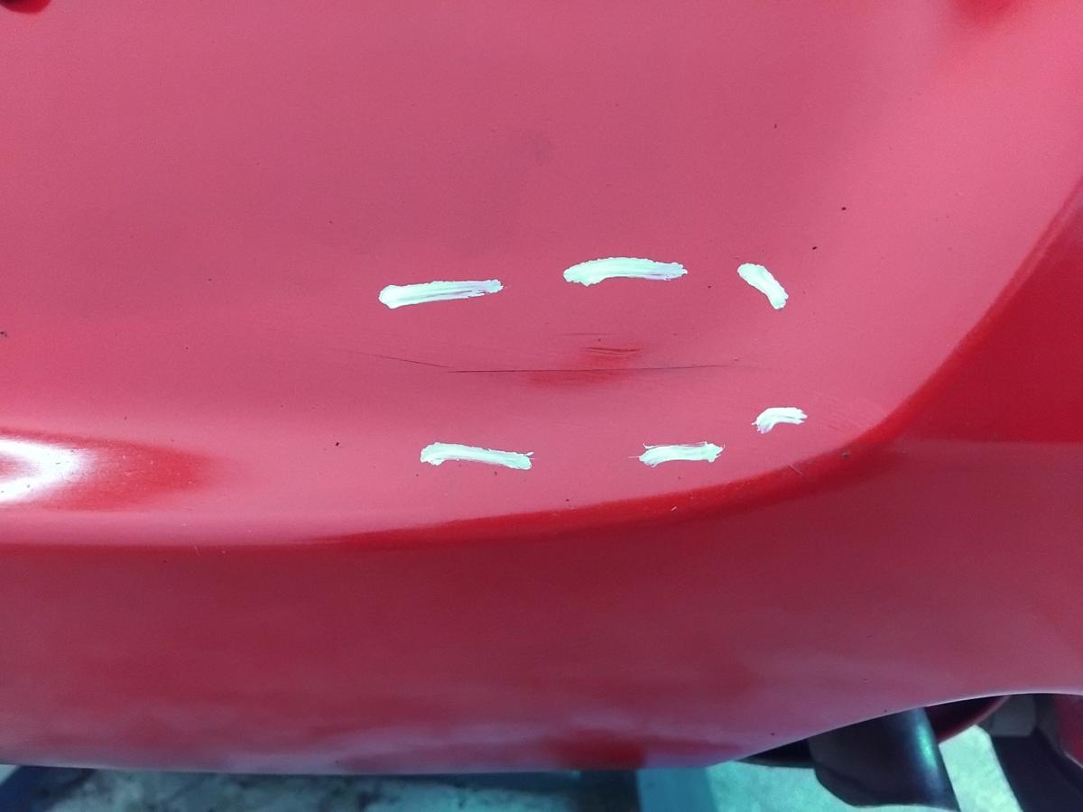 Opel Agila B original Sto&szlig;stange Stossf&auml;nger hinten 4VA glutrot BJ2009