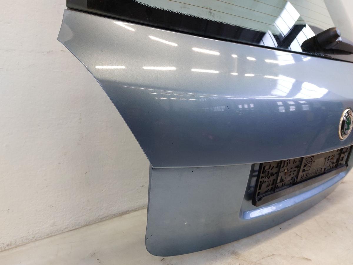 Skoda Fabia 5J Heckklappe mit Schiebe Kofferklappe 5 t&uuml;rer LF5X grau Heckdeckel