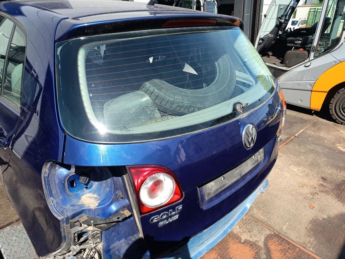 VW Golf Plus 5M original Heckklappe mit Scheibe D5Q Shadow Blue Bj 2006