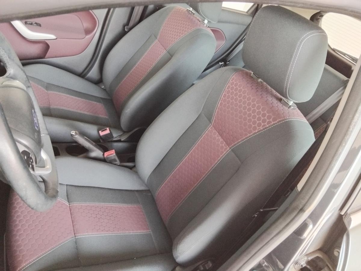 Ford Fiesta JA8 Sitz vorn links Fahrersitz 5-Türer Stoff dunkelgrau BJ2009