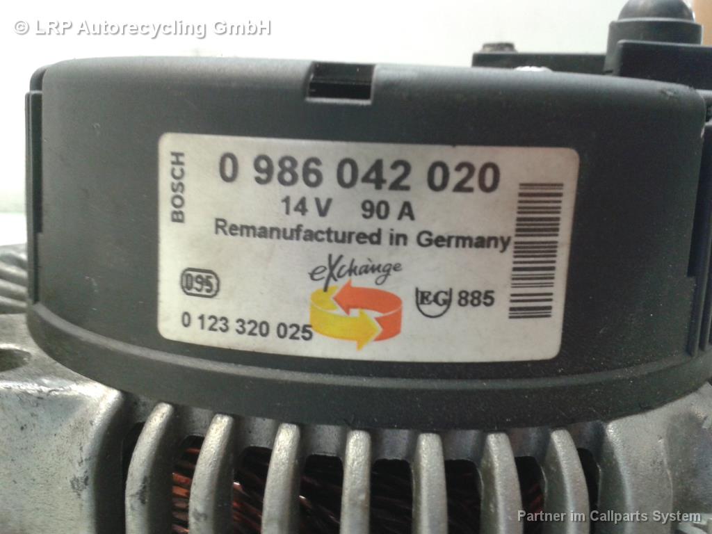 Audi A4 S4 B5 BJ1998 Lichtmaschine Generator 1.9TDI 81kw AFN 0986042020 BOSCH