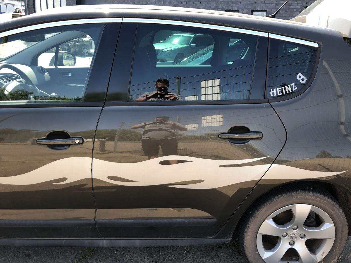 Peugeot 3008 I Typ 0U Tür hinten links Fondtür im Rohbau KDK Hickory Braun