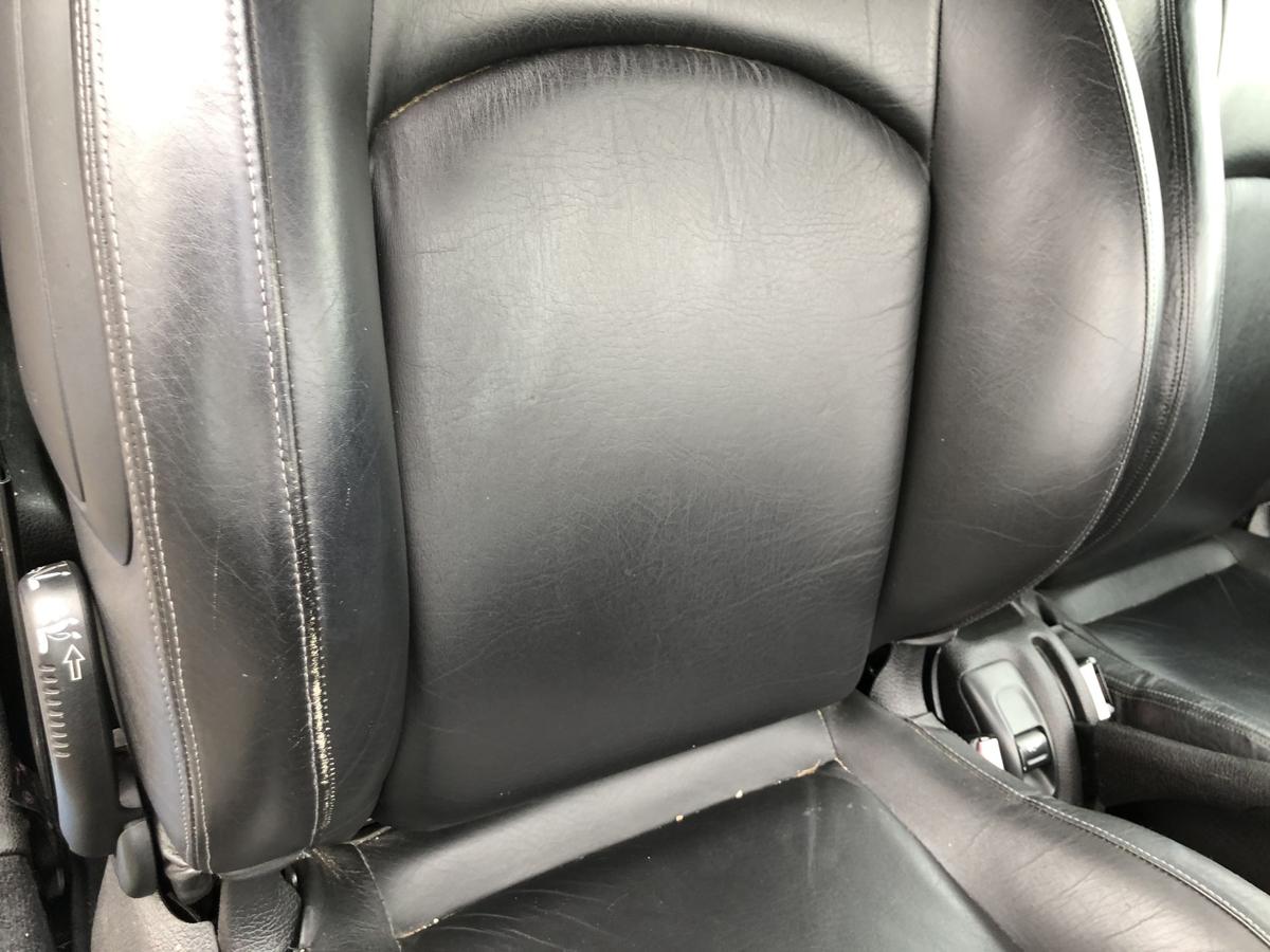 Peugeot 206CC Typ 2D Sitz vorn rechts Beifahrersitz Leder schwarz Ledersitz