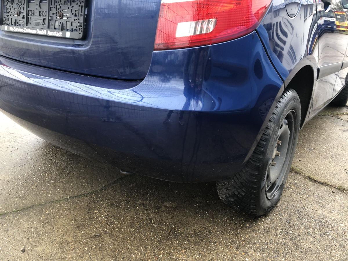 Skoda Fabia 2 Typ 5J Sto&szlig;f&auml;nger hinten Hecksch&uuml;rze ohne PDC 5trg LF5Q blau