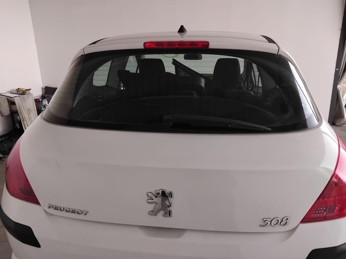 Peugeot 308 I Heckklappe EWP Schneewei&szlig; mit Scheibe BJ2010 3-t&uuml;rig Flie&szlig;heck