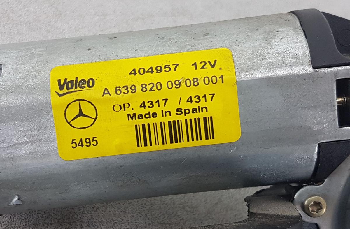 Mercedes Vito 639 Wischermotor hinten links A6398200908 404957 Bj2005