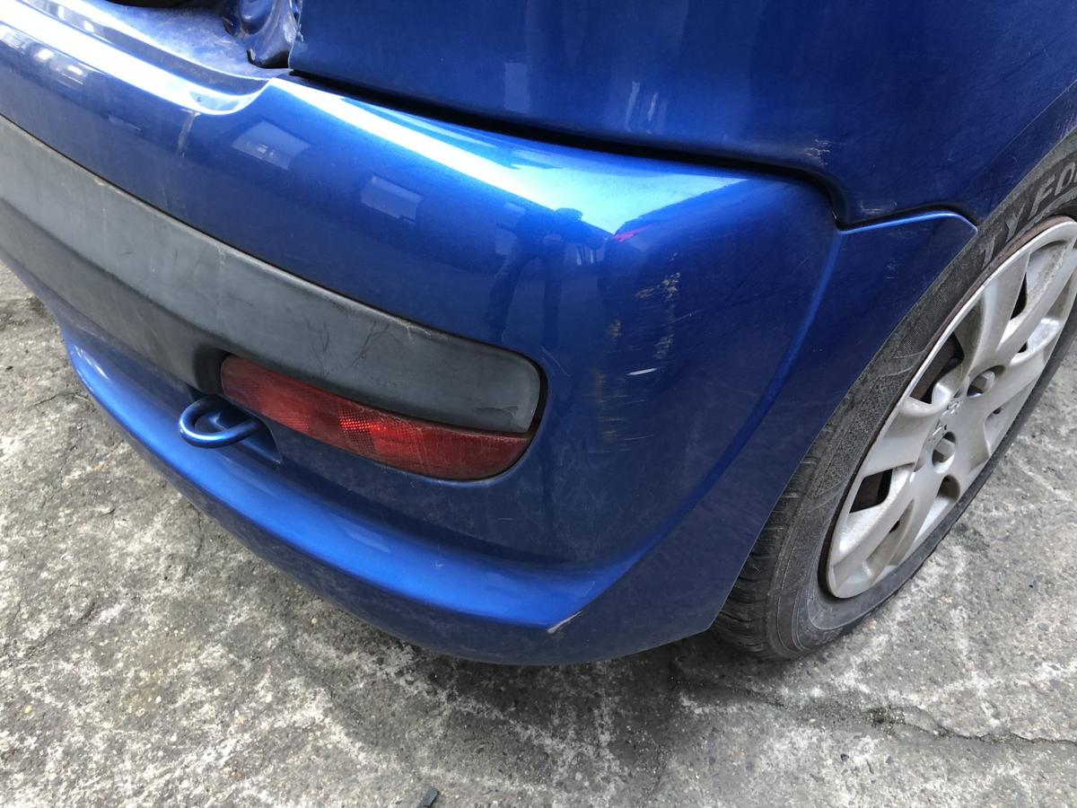 Peugeot 206+ Stossstange hinten Stossf&auml;nger Bumper Hecksch&uuml;rze KGS Bleu Ipanema