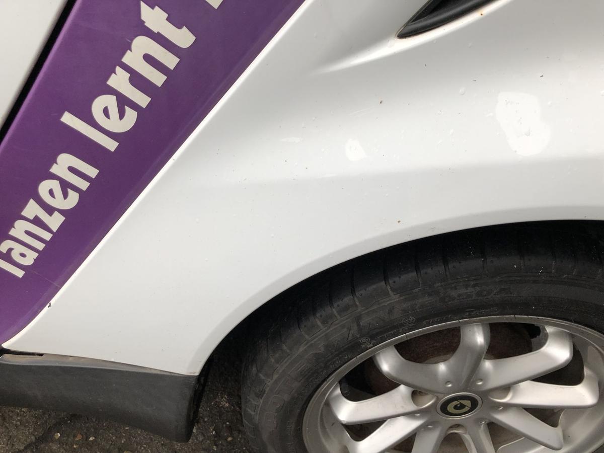 Smart 451 Mopf Kotflügel hinten links Seitenteil EAZ Kristallweiß