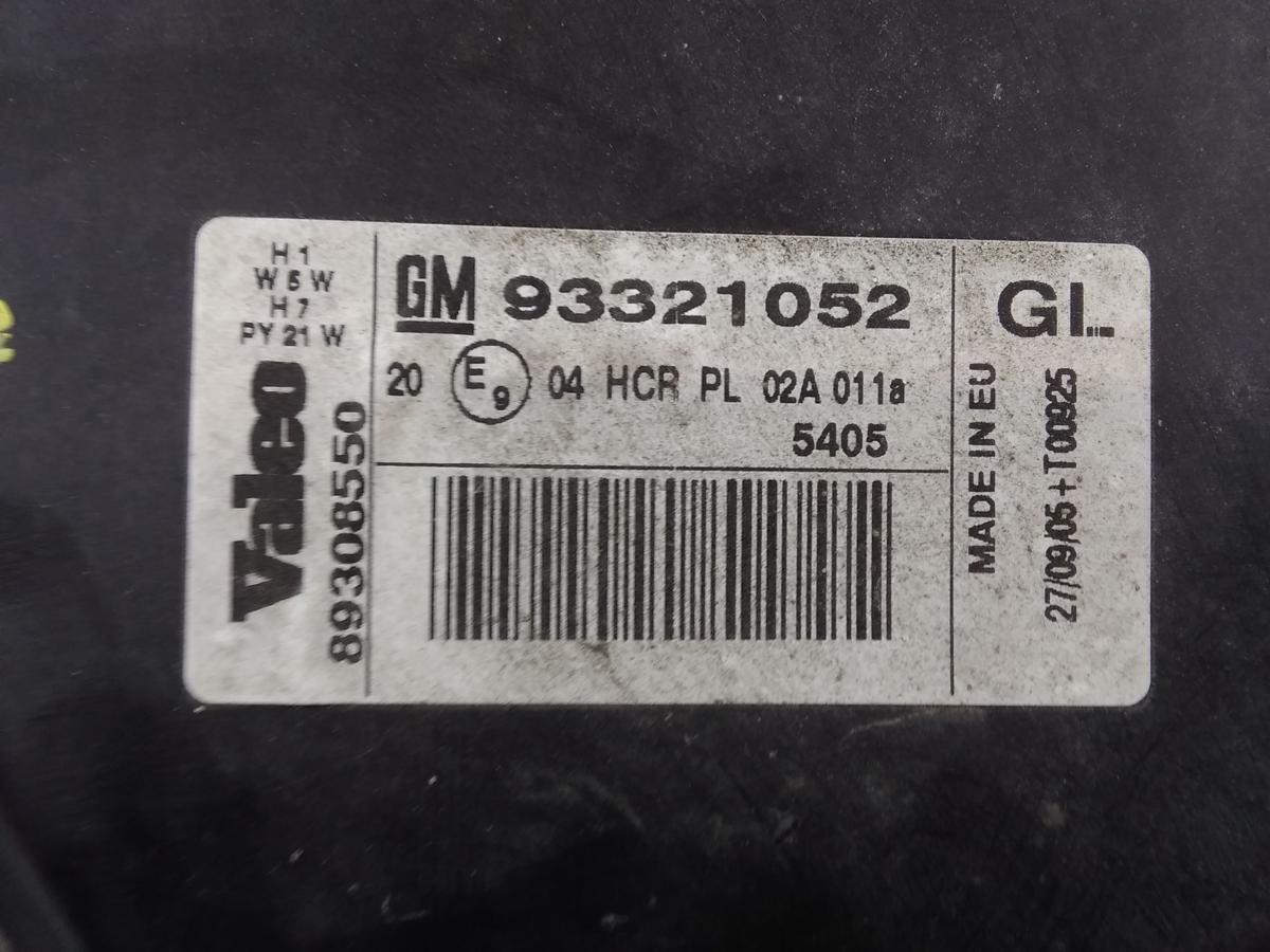 Opel Meriva A original Scheinwerfer links Valeo mit LWR Bj.2005