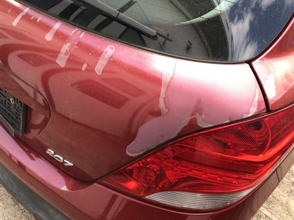Peugeot 207 WA WC Heckklappe Scheibe Kofferklappe 3trg KJC Rouge Erythree Nacre