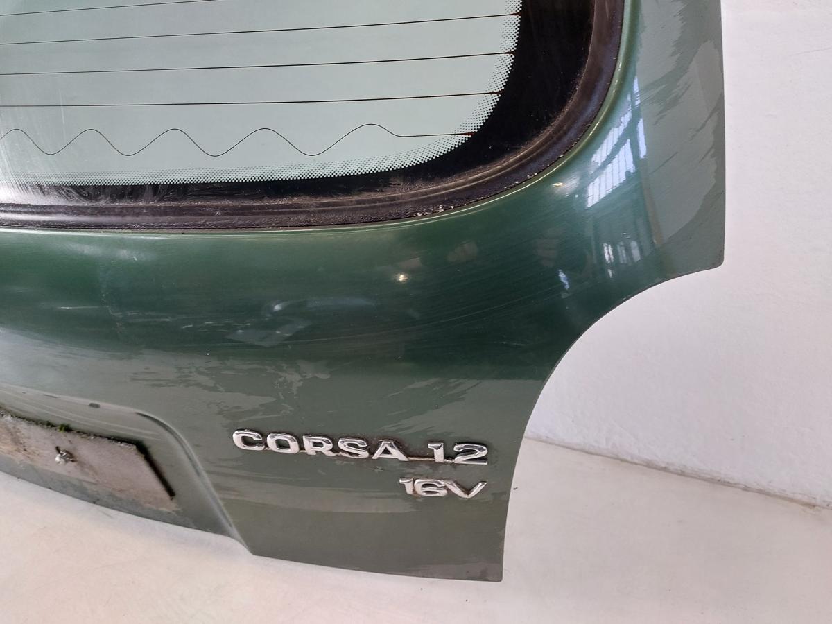 Opel Corsa B Heckklappe Klappe Deckel hinten Kofferklappe 42L Zypressengr&uuml;n 3trg