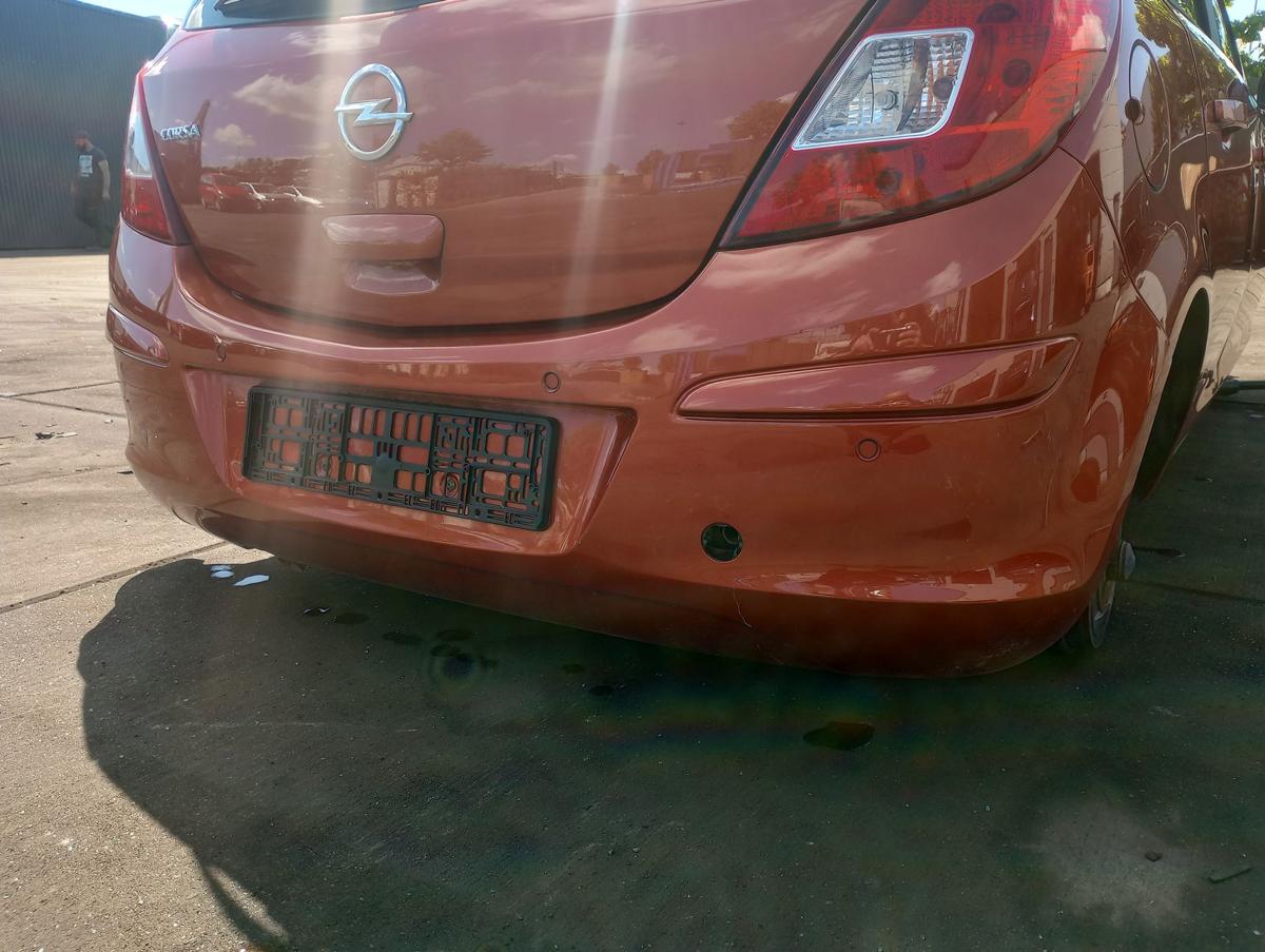 Opel Corsa D orig Stoßstange hinten Stoßfänger 5Trg Z50K Curry Red Bj 2012