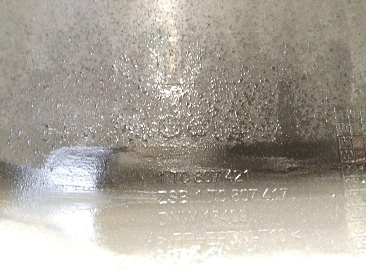 VW Touran 1T original Sto&szlig;stange Stossf&auml;nger hinten mit PDC BJ2006 LD7X platinumgrey