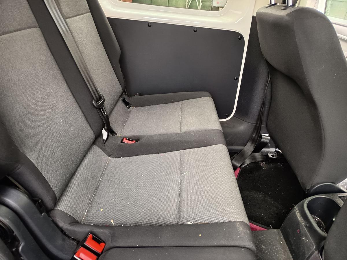 VW Caddy IV SA original 2er R&uuml;cksitzbank Reihe 2 Stoff Titanschwarz Bj 2016