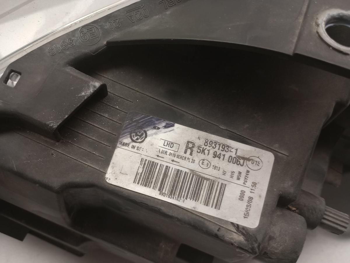 VW Golf VI 6 original Scheinwerfer rechts Halogen/Haupt/Licht/Front Bj 2008
