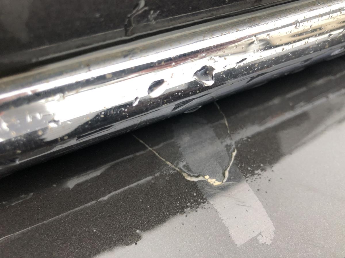 VW Passat 3C Variant Sto&szlig;stange hinten Bumper Sto&szlig;f&auml;nger Hecksch&uuml;rze LC8Z braun